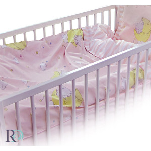 Спален Бебешки Комплект Слонче - розов